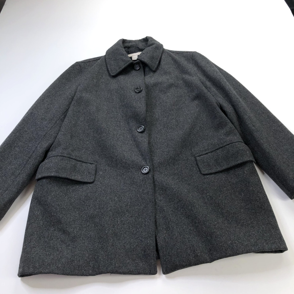 J.Crew VINTAGE Large Wool Peacoat Jacket Gray PLS READ